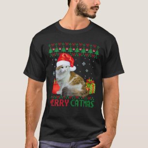 T-shirt Merry Catmas Cat Ugly Christmas Ragamuffin Cat Mom