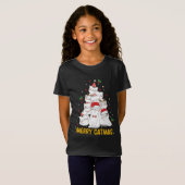 T-Shirt Merry Catmas Funny Cats Christmas Tree (Devant entier)