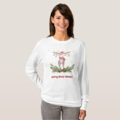 T-shirt Merry Chris-Moose With Stockings On His Antlers (Devant entier)