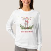 T-shirt Merry Chris-Moose With Stockings On His Antlers (Devant)