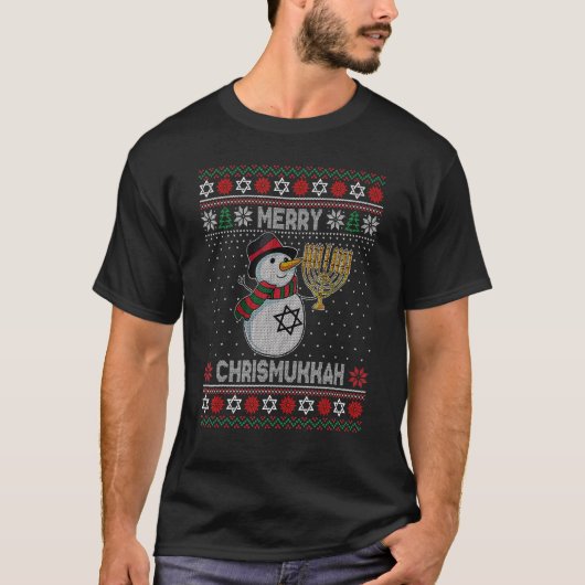 T-shirt Merry Chrismukkah 2021 Heureux Noël Hanoukka Sn (Devant)