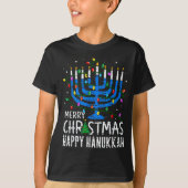 T-shirt Merry Chrismukkah Happy Christmas Hanukkah Chanuka (Devant)