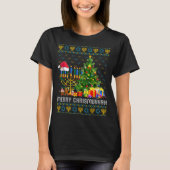 T-shirt Merry Chrismukkah Happy Hanukkah Ugly Sweater Fami (Devant)
