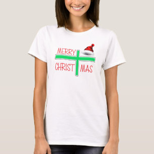 T-shirt Merry Christ Mas, Croix de Noël
