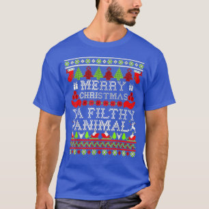 T-shirt Merry Christmas Animal FilthyYa Xmas Family Matchi