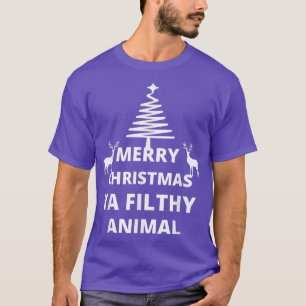 T-shirt Merry Christmas animal tree filthy
