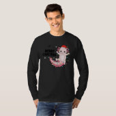 T-shirt Merry Christmas Axolotl Xmas Lights Salamander (Devant entier)