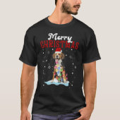T-shirt Merry Christmas Beagle Tree Lights Beagle Christma (Devant)