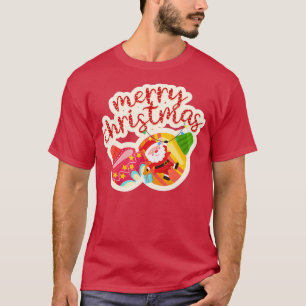 T-shirt Merry Christmas bobbles 