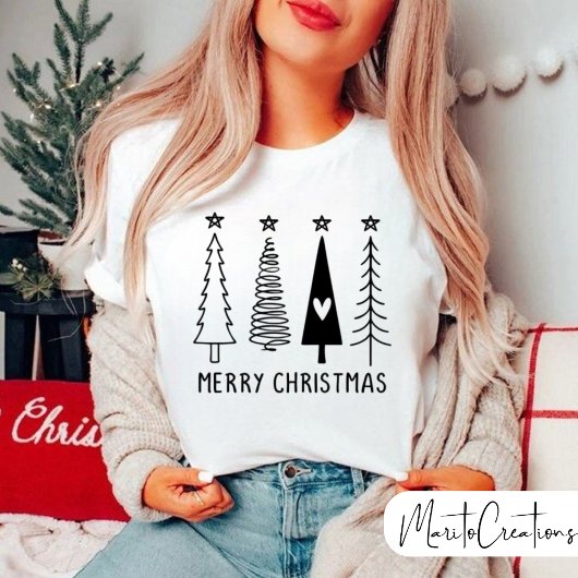 T-shirt Merry Christmas,Christmas Tree, Funny Gift.