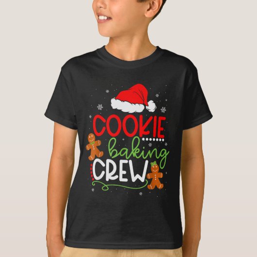 T-shirt Merry Christmas Cookie Baking Crew Ginger Santa Pa (Devant)