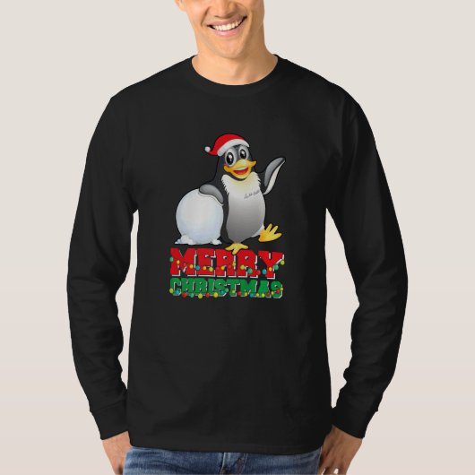 T-shirt Merry Christmas Cute Penguin Ugly Xmas (Devant)