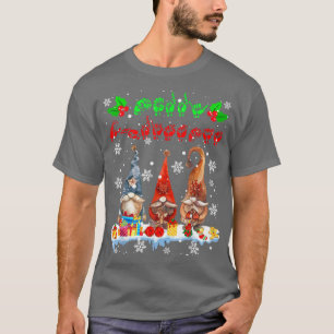 T-shirt Merry Christmas Cute Three Gnomes ASL Sign Languag