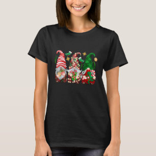 T-shirt Merry Christmas Cute Three Gnomes Men Women Costum