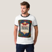 T-shirt Merry Christmas Design for Men (Devant entier)