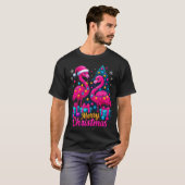 T-shirt Merry Christmas Flamingo Xmas (Devant entier)