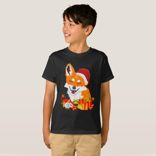 T-shirt Merry Christmas Fox Foxes Ugly X-mas Sweater Santa (Devant entier)