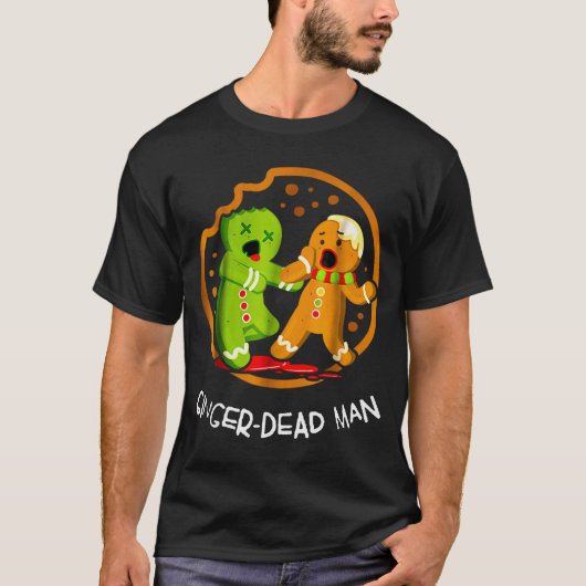 T-shirt Merry Christmas Ginger-dead Man Cookie Zombie Xmas (Devant)