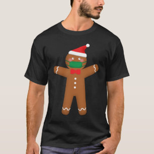 T-shirt Merry Christmas Gingerbread Man in Face Mask 2020