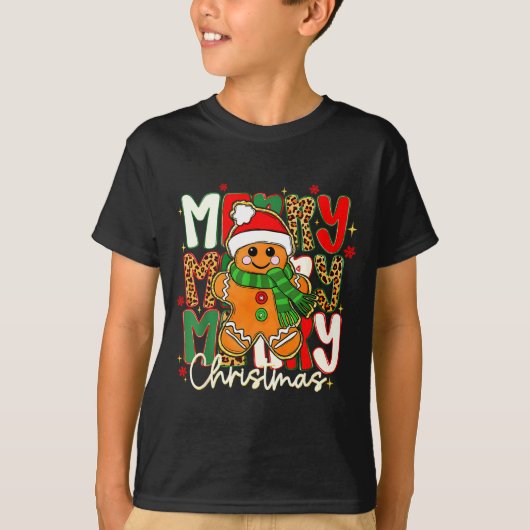 T-shirt Merry Christmas Gingerbread Xmas Coquette Tis The (Devant)