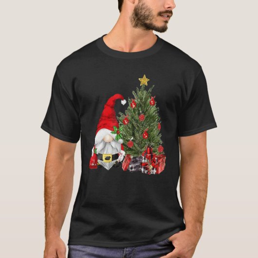 T-shirt Merry Christmas  Gnome With Christmas Tree Xmas (Devant)