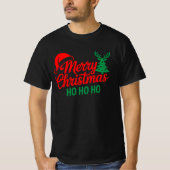 T-shirt Merry Christmas Ho Ho – Festive Holiday Typography (Devant)