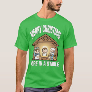 T-shirt MERRY CHRISTMAS HOPE IN A STABLE Ba boy