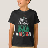 T-shirt Merry Christmas I'm Going To Be A Dad Pregnant Wif (Devant)