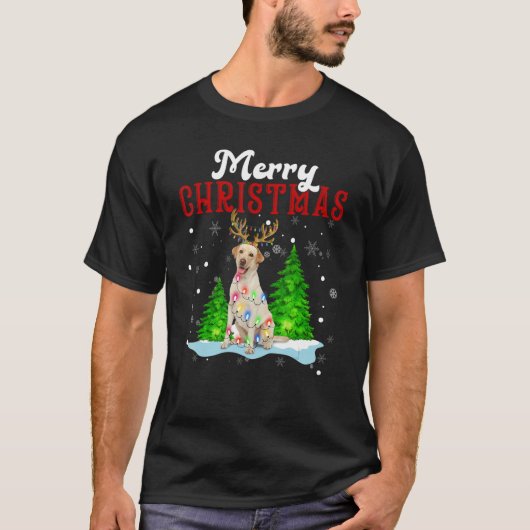 T-shirt Merry Christmas Labrador Tree Lights Labrador Chri (Devant)