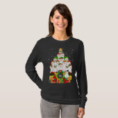 T-shirt Merry Christmas Llama Alpaca Tree Xmas Llamas (Devant entier)