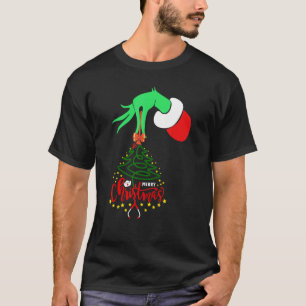 T-shirt Merry Christmas Nurse Stéthoscope Christmas Tree B