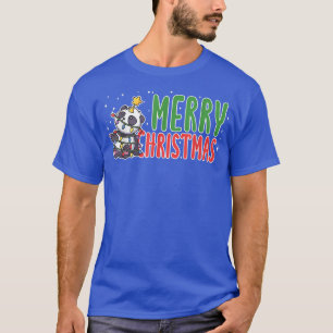 T-shirt Merry Christmas Panda Bear Xmas Lights Tree Costum