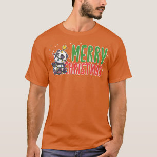 T-shirt Merry Christmas Panda Bear Xmas Lights Tree Costum