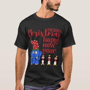 T-SHIRT MERRY CHRISTMAS PARTY PRÉSENTE UNE BONNE ANNÉE 202