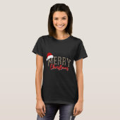 T-shirt Merry Christmas Pattern Xmas Leopard Family Cute W (Devant entier)