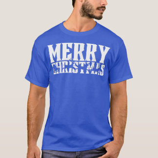 T-shirt Merry Christmas Retro Santas Sleigh & Flying Reind