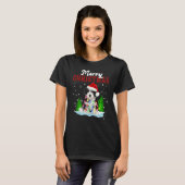 T-shirt Merry Christmas Shih Tzu Tree Lights Shih Tzu Chri (Devant entier)