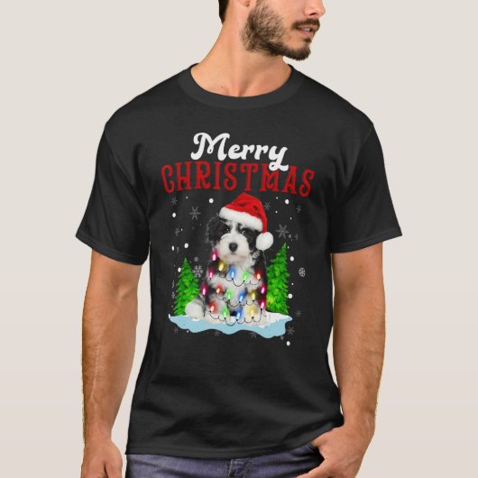 T-shirt Merry Christmas Shih Tzu Tree Lights Shih Tzu Chri (Devant)