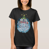 T-shirt Merry Christmas Snow globe (Devant)