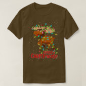 T-shirt Merry Christmoose Funny Christmas Moose Xmas Tree (Design devant)