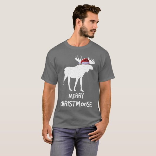 T-shirt Merry Christmoose I Love Moose Gifts for Moose Lov (Devant entier)