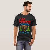 T-shirt Merry Christmukkah Jewish Xmas Christmas Hanukkah (Devant entier)
