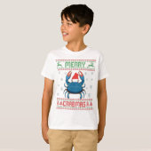 T-shirt Merry Crabmas Funny Crab Ugly Christmas Sweater (Devant entier)