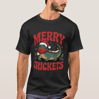 T-shirt Merry Crickets Reptile Xmas Design