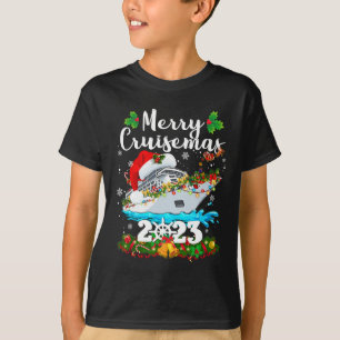 T-shirt Merry Cruisemas 2023 Noël Père Noël Reindeer Crui