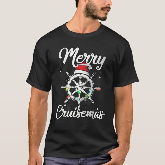 T-shirt Merry Cruisemas croisière en famille Noël Funny Bo (Devant)