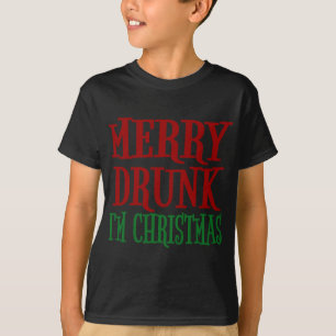 T-shirt Merry Drunk Je suis Noël Drôle Vin de Noël Boire