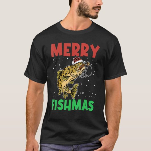 T-shirt Merry Fishmas For Fisher u2013 Xmas Christmas Fish (Devant)