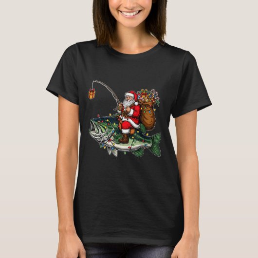 T-shirt Merry Fishmas Santa Fishing Lovers Funny Fisherman (Devant)