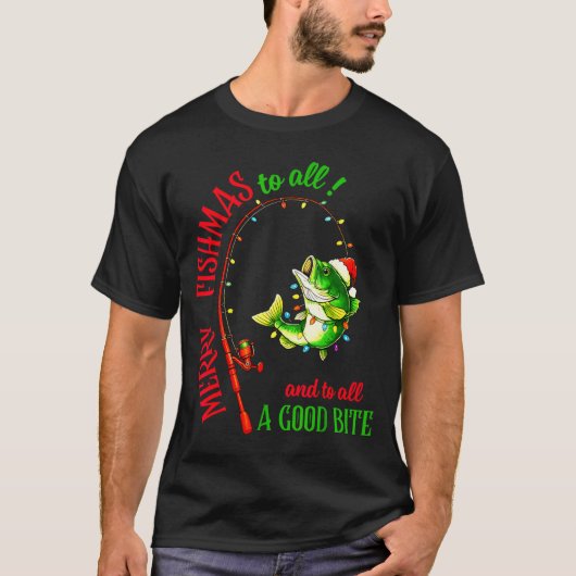 T-shirt Merry Fishmas To All Fishing Fisherman's Funny Chr (Devant)